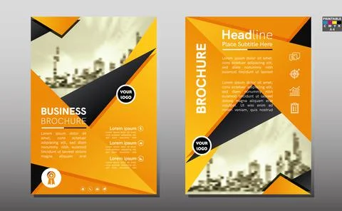 Brochure template. Creative design trend for professional corporate geometric Stock Illustration