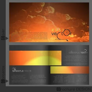 Brochure Template Design Brochure Template Design. Vector Illustration. Ep... Stock Photos