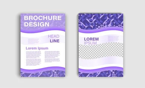 Brochure template design. Cover background with copy space for inspirational  Stock Illustration