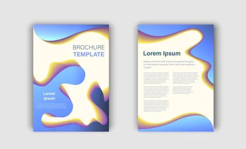 Brochure template design. Cover background with copy space for inspirational  Stock Illustration
