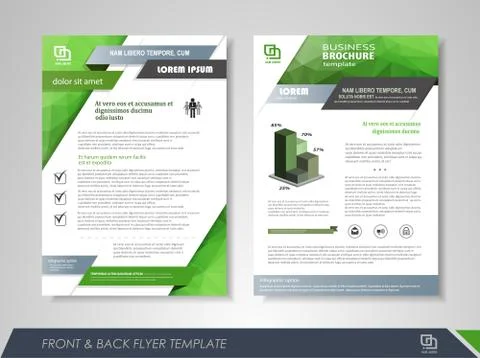 Brochure template design Stock Illustration