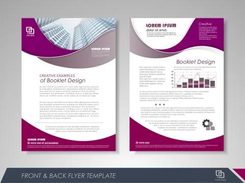 Brochure template design Stock Illustration