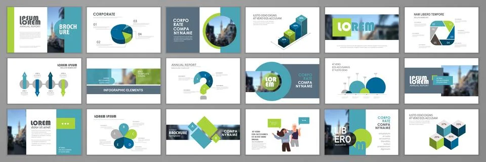 Brochure template design set Illustrazione stock