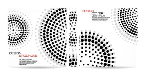 Brochure template with dotted circles. Dots in circular form. Magazine, poste Stock Illustration