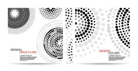 Brochure template with dotted circles. Dots in circular form. Magazine, poste 스톡 일러스트