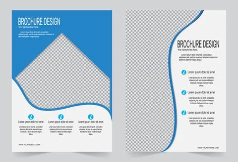 Brochure template, Flyer design blue template Stock-Illustration