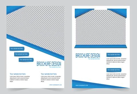Brochure template, Flyer design blue color template Stock Illustration
