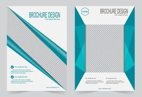 Brochure template, Flyer design green color template Stock-Illustration