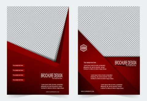 Brochure template, Flyer design red template Stockillustratie