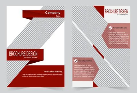 Brochure template, Flyer design red template Stock-Illustration