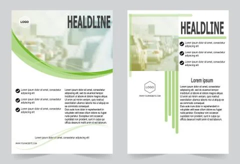 Brochure template flyer design, vector illustration Illustration