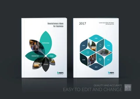 Brochure template layout collection, cover design annual report Illustrazione stock
