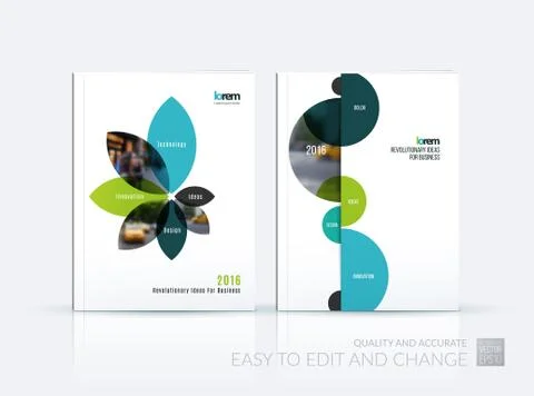 Brochure template layout collection, cover design annual report Stock Illustration