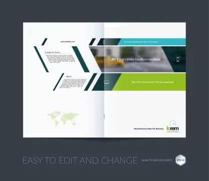 Brochure template layout collection, cover design annual report イラスト素材