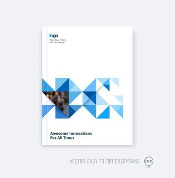 Brochure template layout, cover design annual report, magazine イラスト素材