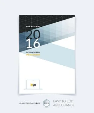 Brochure template layout, cover design annual report, magazine Stock Illustration