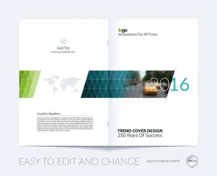 Brochure template layout, cover design annual report, magazine イラスト素材