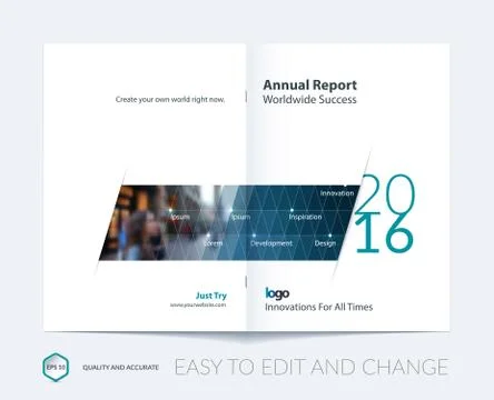 Brochure template layout, cover design annual report, magazine 스톡 일러스트