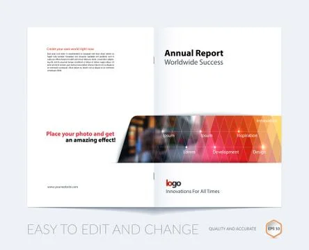 Brochure template layout, cover design annual report, magazine Stock Illustration