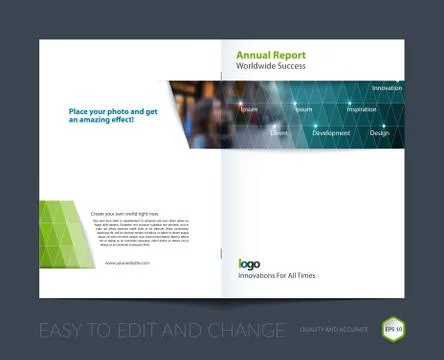 Brochure template layout, cover design annual report, magazine Illustrazione stock