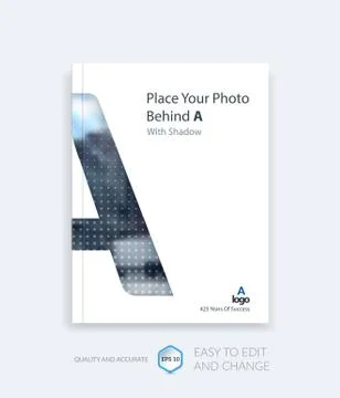 Brochure template layout, cover design annual report, magazine Stock Illustration
