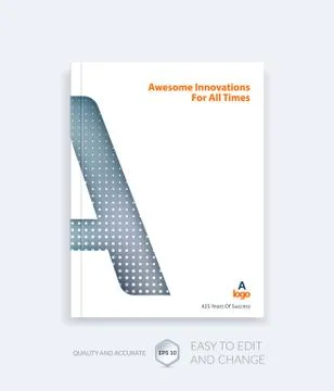 Brochure template layout, cover design annual report, magazine Stock Illustration