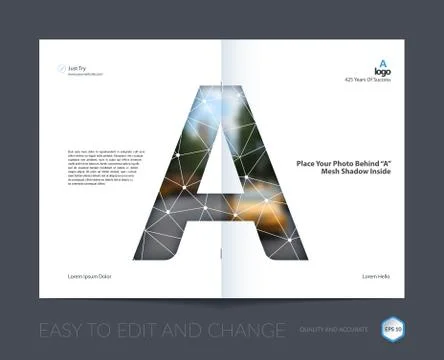 Brochure template layout, cover design annual report, magazine 스톡 일러스트