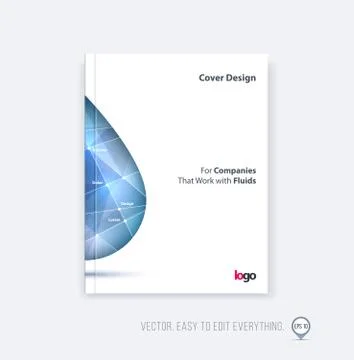 Brochure template layout, cover design annual report, magazine Stock Illustration