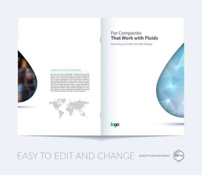 Brochure template layout, cover design annual report, magazine Stock Illustration