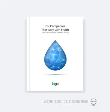Brochure template layout, cover design annual report, magazine Stock Illustration