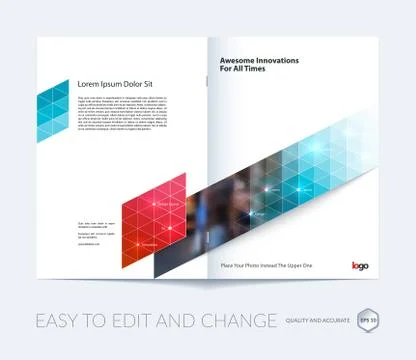Brochure template layout, cover design annual report, magazine, flyer, leafle Stock Illustration