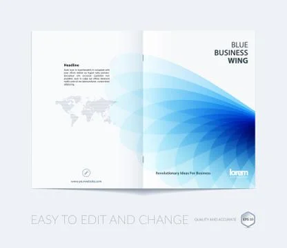 Brochure template layout, cover design annual report, magazine Stock Illustration