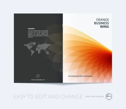 Brochure template layout, cover design annual report, magazine Stock Illustration