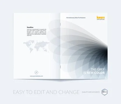 Brochure template layout, cover design annual report, magazine Stock Illustration