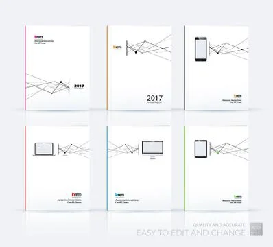 Brochure template layout, cover design annual report, magazine Stock Illustration