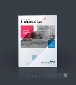 Brochure template layout, cover design annual report, magazine Stock-Illustration