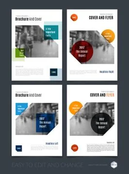 Brochure template layout, cover design annual report, magazine Stock Illustration