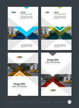 Brochure template layout, cover design annual report, magazine Stock-Illustration
