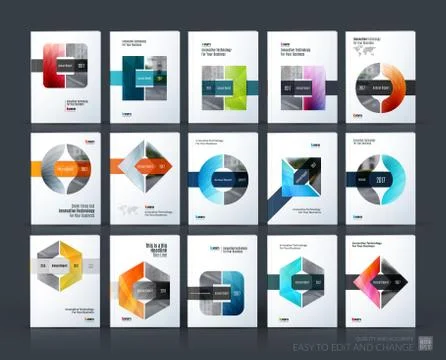 Brochure template layout, cover design annual report, magazine Stock Illustration