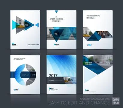 Brochure template layout, cover design annual report, magazine Stock Illustration