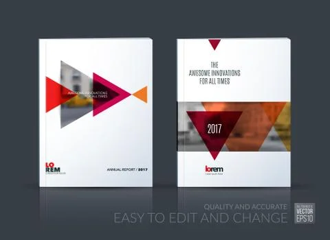 Brochure template layout, cover design annual report, magazine Illustrazione stock