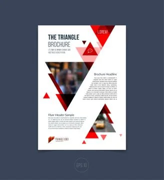 Brochure template layout, cover design annual report, magazine Stock Illustration
