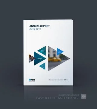 Brochure template layout, cover design annual report, magazine Stock Illustration