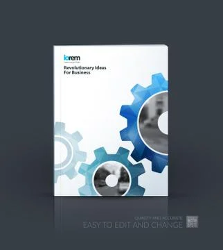 Brochure template layout, cover design annual report, flyer, lea Stock Illustration