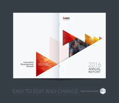 Brochure template layout, cover design annual report, magazine Stock Illustration