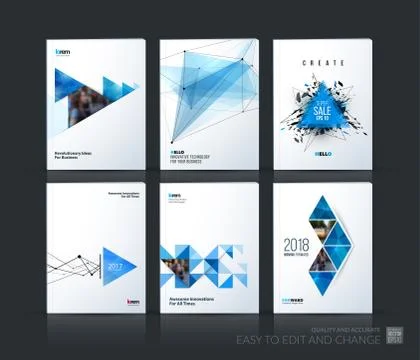 Brochure template layout, cover design annual report, magazine Stock Illustration