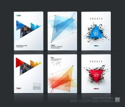 Brochure template layout, cover design annual report, magazine Stock Illustration