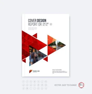 Brochure template layout, cover design annual report, magazine Stock Illustration