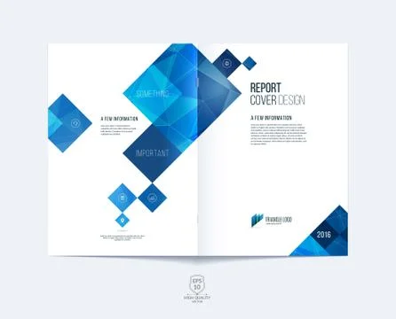 Brochure template layout, cover design annual report, magazine Stock Illustration