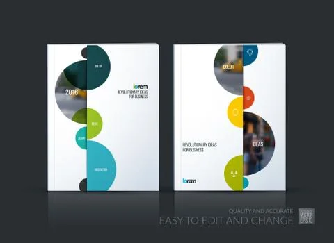 Brochure template layout, cover design annual report, magazine Illustrazione stock